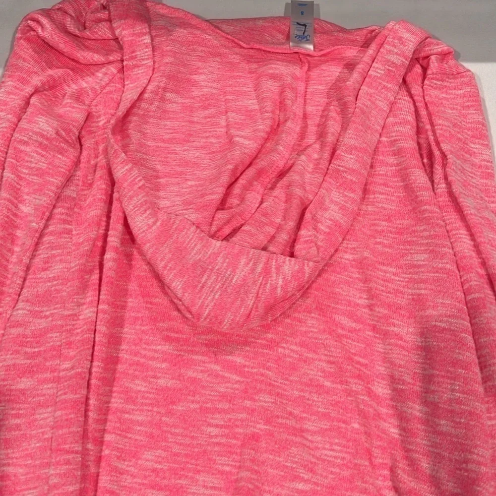 Justice hooded cardigan with pockets. Size 8.